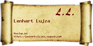Lenhart Lujza névjegykártya